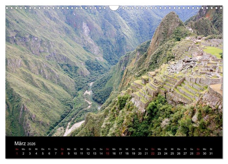 Produktbild: Machu Picchu - Peru (Wandkalender 2026 DIN A3 quer), CALVENDO Monatskalender