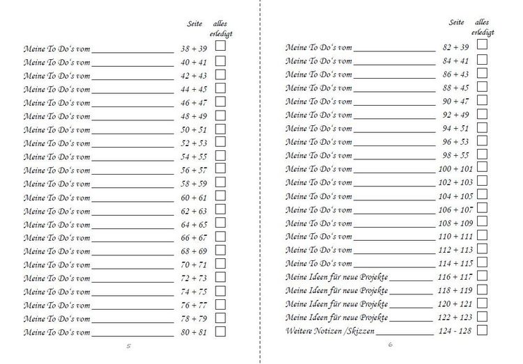 Produktbild: Mein To Do Listen Organizer