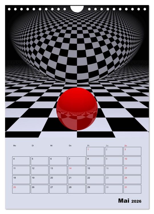 Produktbild: OpArt und mehr (Wandkalender 2026 DIN A4 hoch), CALVENDO Monatskalender