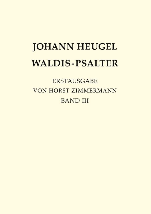 Produktbild: Johann Heugel: Waldis Psalter