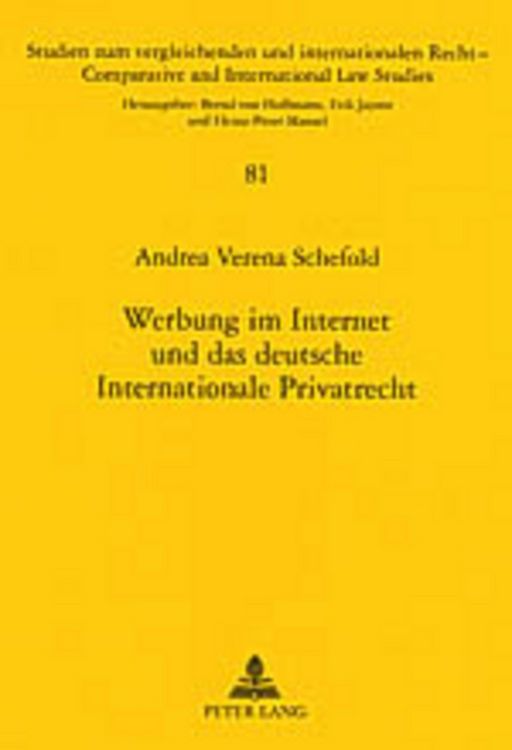 Produktbild: Werbung im Internet und das deutsche Internationale Privatrecht