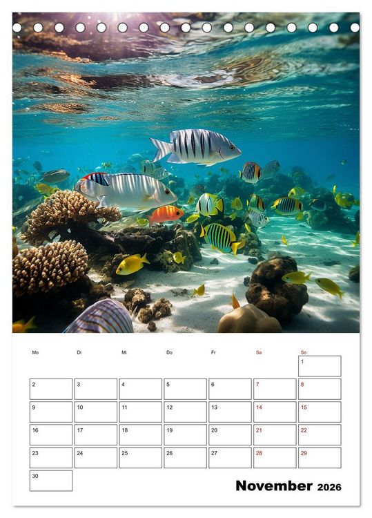 Produktbild: T&uuml;rkisblauer Genuss (Tischkalender 2026 DIN A5 hoch), CALVENDO Monatskalender