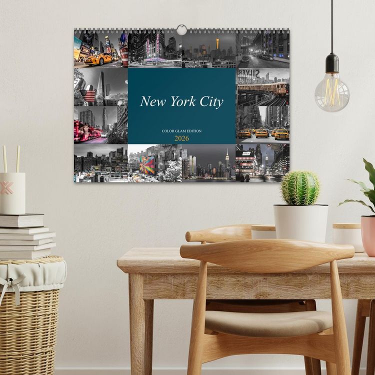 Produktbild: New York City - Color Glam Edition (Wandkalender 2026 DIN A3 quer), CALVENDO Monatskalender
