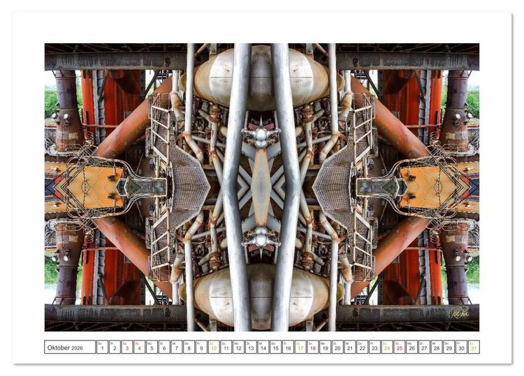 Produktbild: Faszination Spiegelung - Industrie und Technik (Tischkalender 2026 DIN A5 quer), CALVENDO Monatskalender