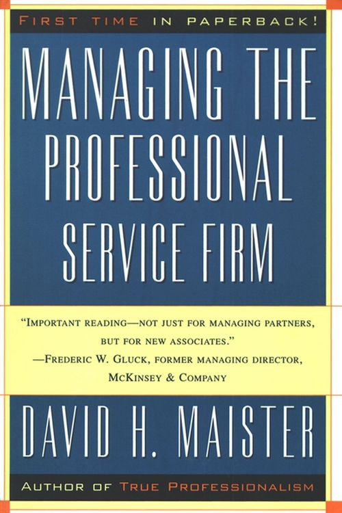 Produktbild: Managing the Professional Service Firm