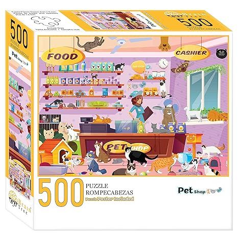 Produktbild: Brain Tree - Petshop 500 Piece Puzzles for Adults: With Droplet Technology for Anti Glare & Soft Touch