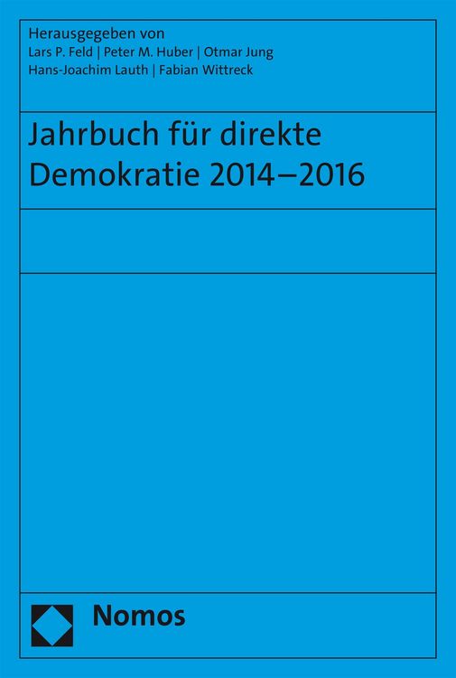 Produktbild: Jahrbuch f&uuml;r direkte Demokratie 2014-2016