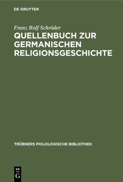 Produktbild: Quellenbuch zur germanischen Religionsgeschichte