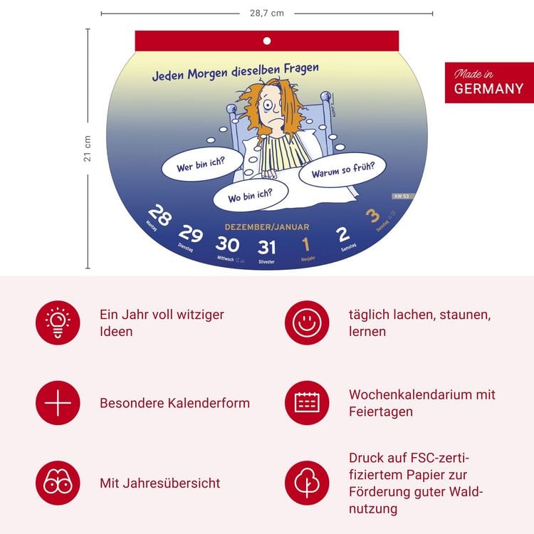 Produktbild: Dumme Spr&uuml;che Kalender 2027 - F&uuml;r Gescheite!