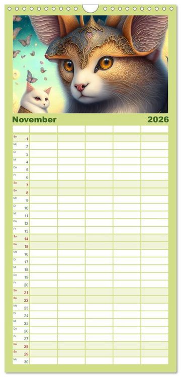 Produktbild: Familienplaner 2026 - M&auml;rchenhafte Wesen - Im Land der Fabeltiere mit 5 Spalten (Wandkalender, 21 x 45 cm) CALVENDO