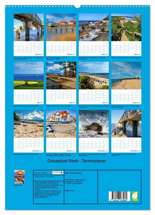 Produktbild: Ostseebad Rerik - Terminplaner (hochwertiger Premium Wandkalender 2026 DIN A2 hoch), Kunstdruck in Hochglanz