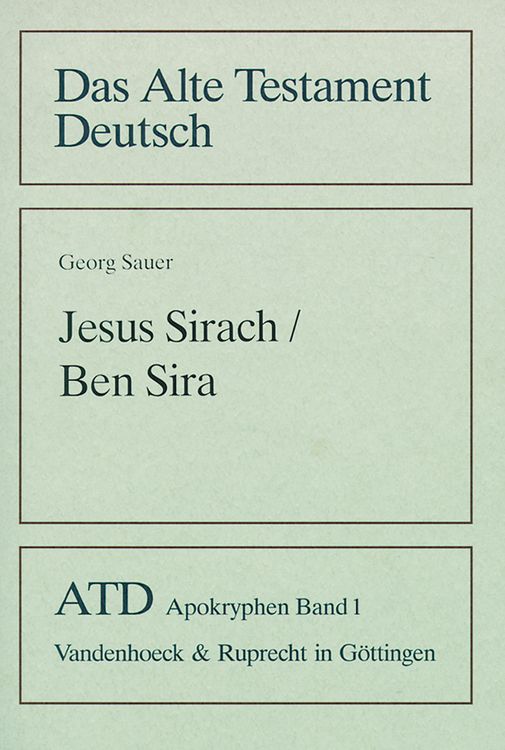 Produktbild: Das Alte Testament Deutsch. Apokryphen.
