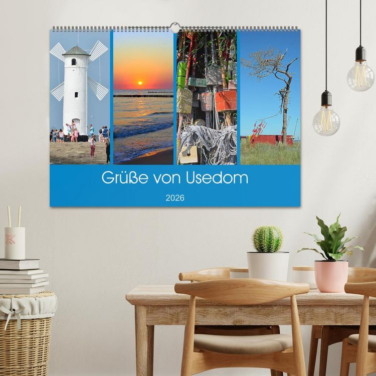 Produktbild: Gr&uuml;&szlig;e von Usedom (Wandkalender 2026 DIN A2 quer), CALVENDO Monatskalender