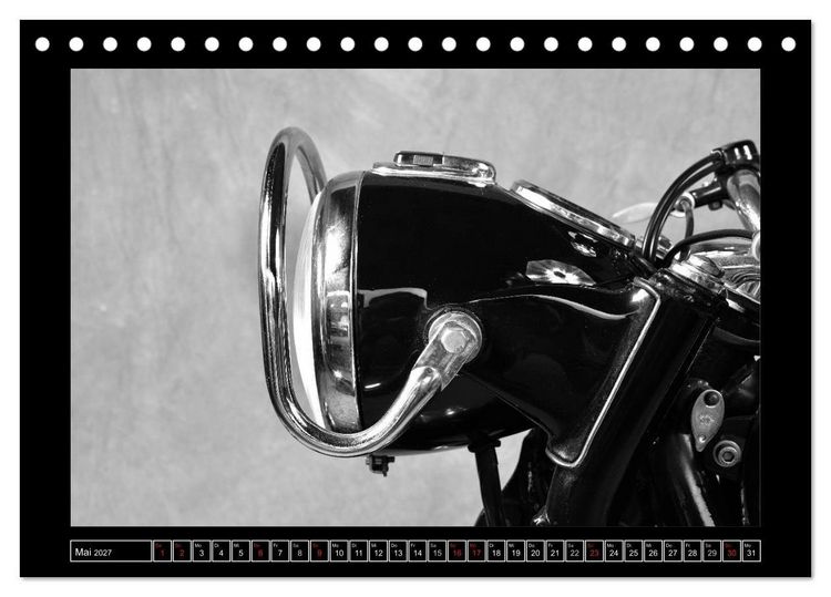 Produktbild: BMW R69S in schwarzweiss (Tischkalender 2027 DIN A5 quer), CALVENDO Monatskalender
