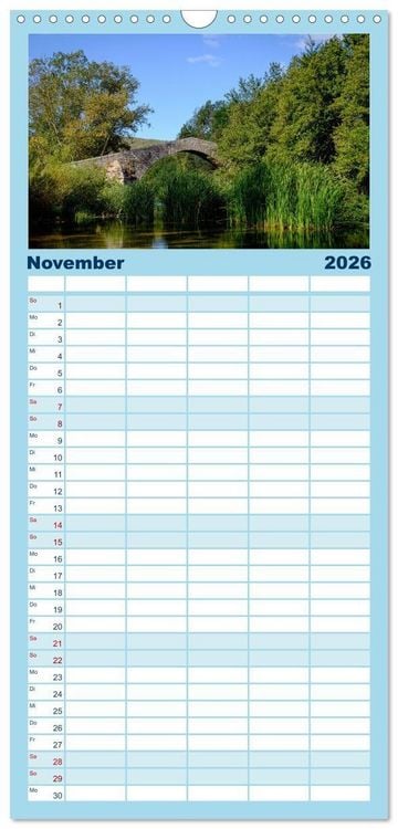 Produktbild: Familienplaner 2026 - Korsika Wild und Frei mit 5 Spalten (Wandkalender, 21 x 45 cm) CALVENDO