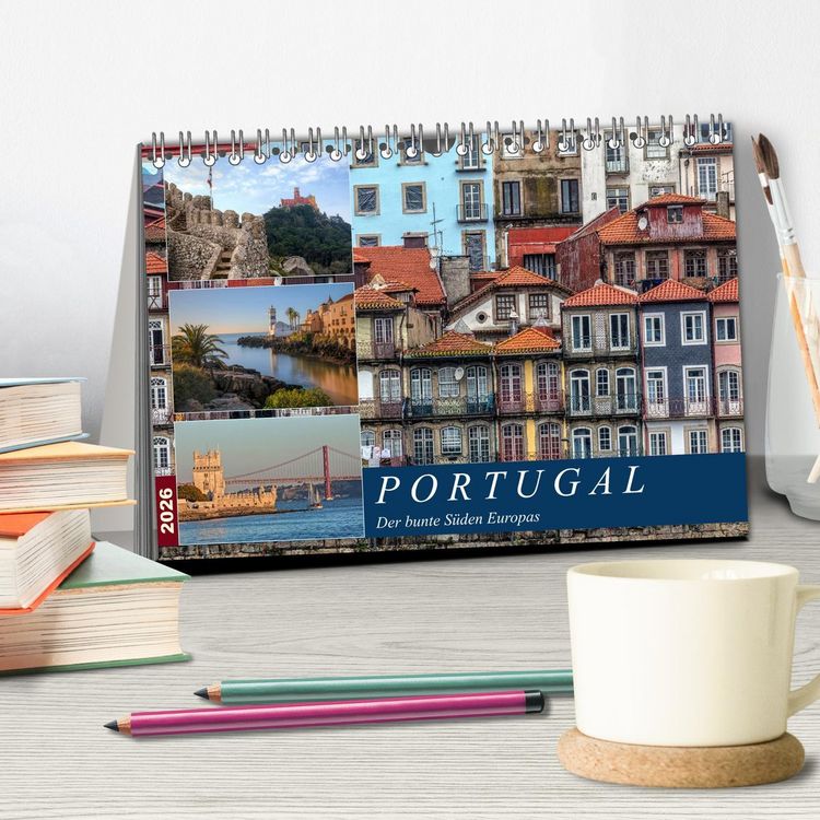 Produktbild: Portugal, der bunte S&uuml;den Europas (Tischkalender 2026 DIN A5 quer), CALVENDO Monatskalender