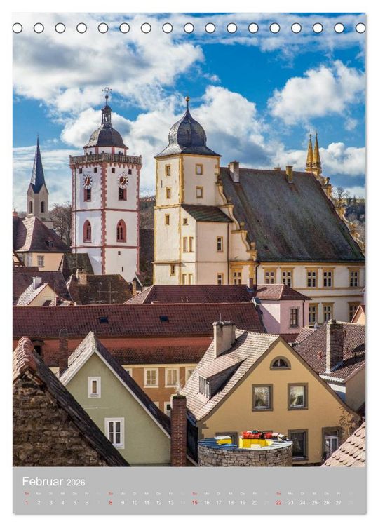 Produktbild: Kirchent&uuml;rme in Franken (Tischkalender 2026 DIN A5 hoch), CALVENDO Monatskalender