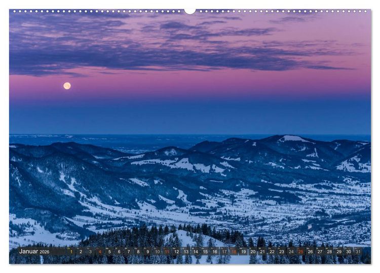 Produktbild: Himmelslichter - Mond und Sterne (hochwertiger Premium Wandkalender 2026 DIN A2 quer), Kunstdruck in Hochglanz