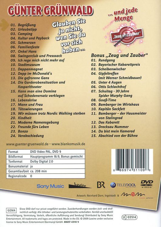 Produktbild: G&uuml;nter Gr&uuml;nwald - Glauben Sie ja nicht, wen Sie da vor sich haben... und jede Menge Zeug und Zauber