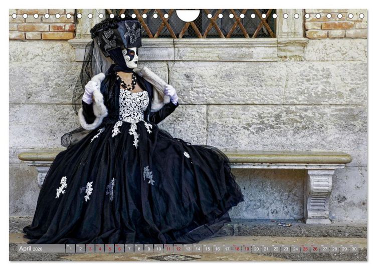 Produktbild: neunziggrad I photoart: der karneval von venedig (Wandkalender 2026 DIN A4 quer), CALVENDO Monatskalender