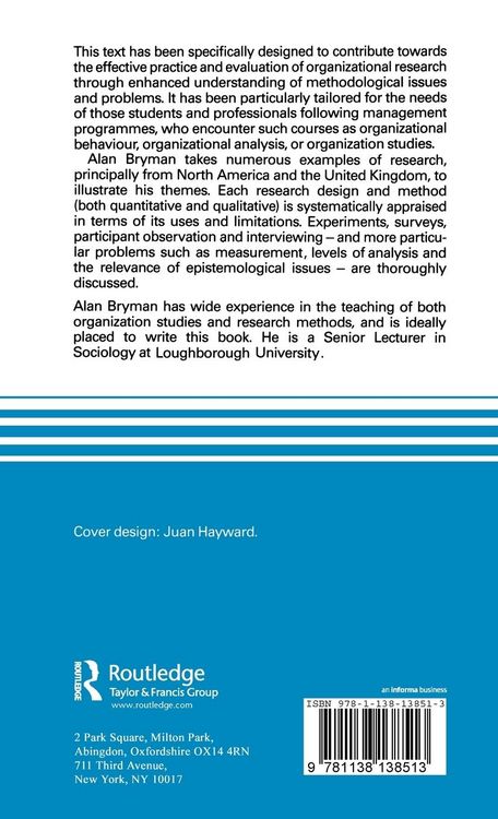 Produktbild: Research Methods and Organization Studies