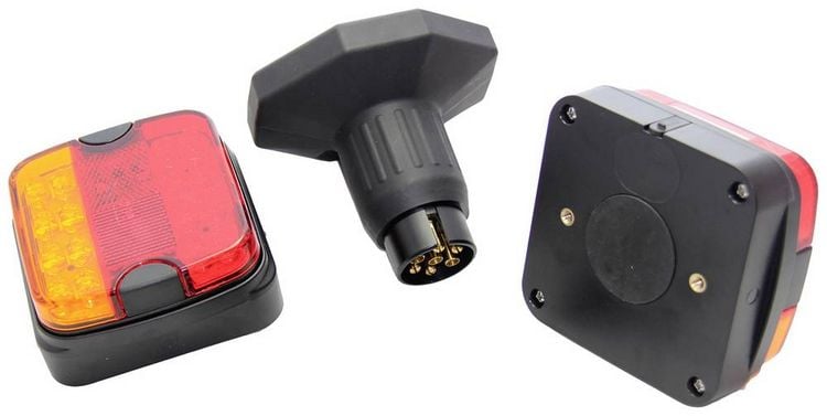 Produktbild: Berger & Schr&ouml;ter Anh&auml;nger-Beleuchtungsset 7-polig Bremslicht, R&uuml;ckleuchte, Blinker 12 V/DC Bluetooth&reg; Funk-Verbindung, inkl. Magnethalter