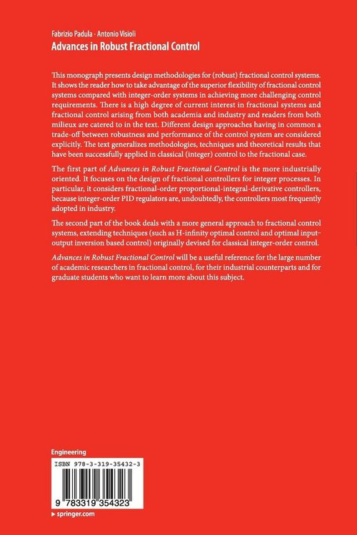 Produktbild: Advances in Robust Fractional Control
