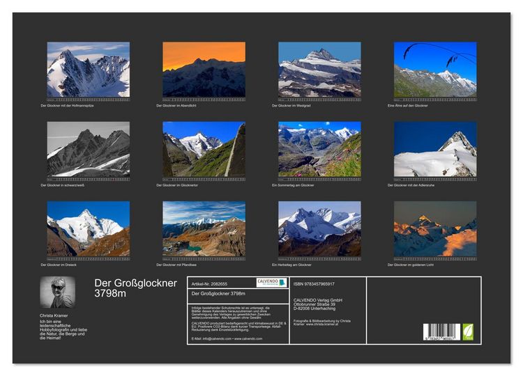 Produktbild: Der Gro&szlig;glockner 3798m (Wandkalender 2026 DIN A2 quer), CALVENDO Monatskalender