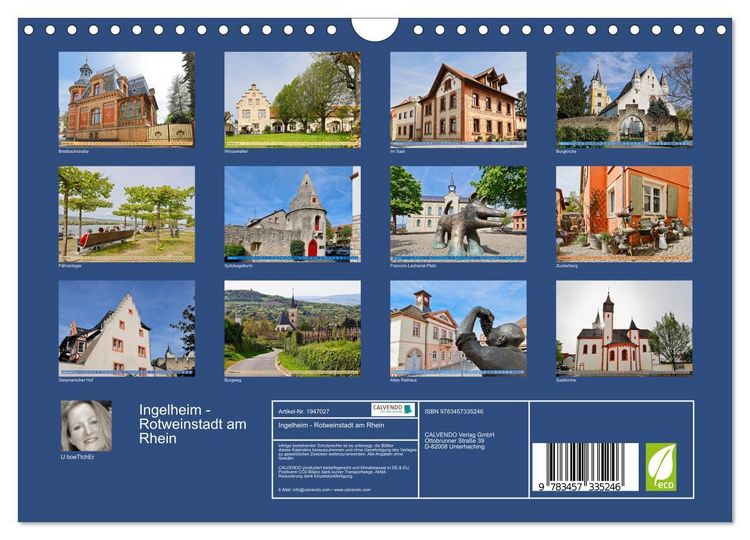 Produktbild: Ingelheim - Rotweinstadt am Rhein (Wandkalender 2026 DIN A4 quer), CALVENDO Monatskalender