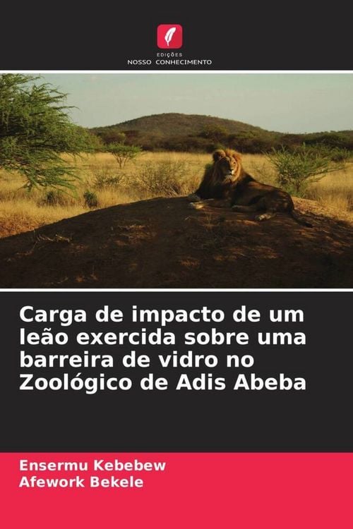 Produktbild: Carga de impacto de um le&atilde;o exercida sobre uma barreira de vidro no Zool&oacute;gico de Adis Abeba