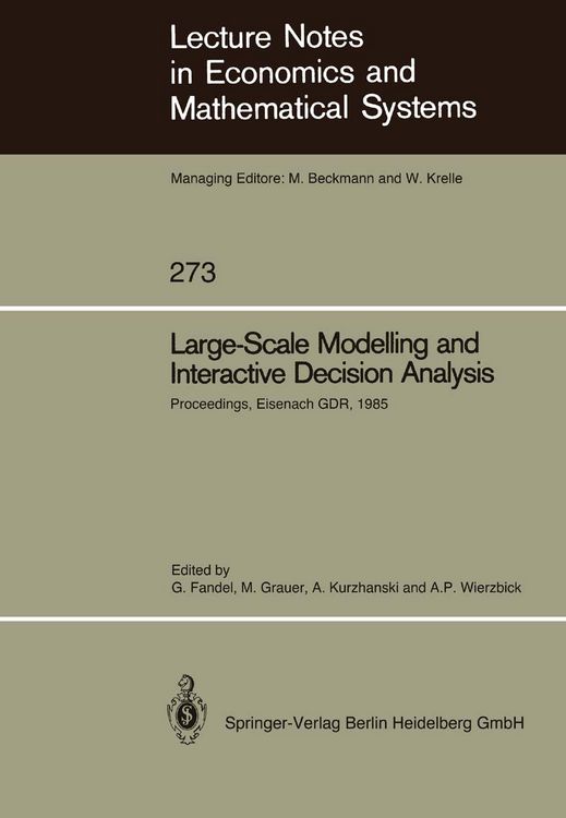 Produktbild: Large-Scale Modelling and Interactive Decision Analysis