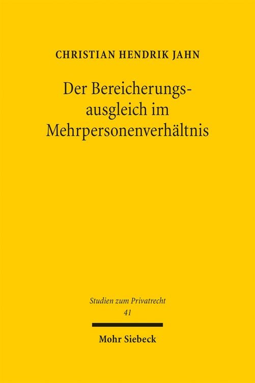 Produktbild: Der Bereicherungsausgleich im Mehrpersonenverh&auml;ltnis