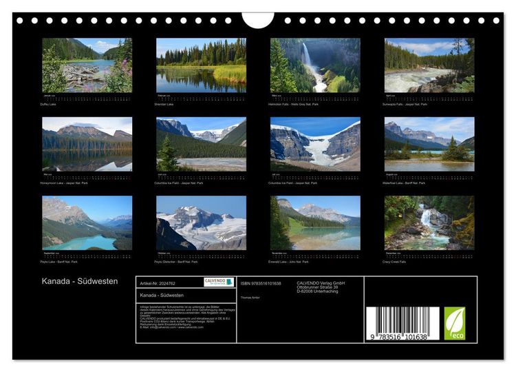 Produktbild: Kanada - S&uuml;dwesten (Wandkalender 2026 DIN A4 quer), CALVENDO Monatskalender
