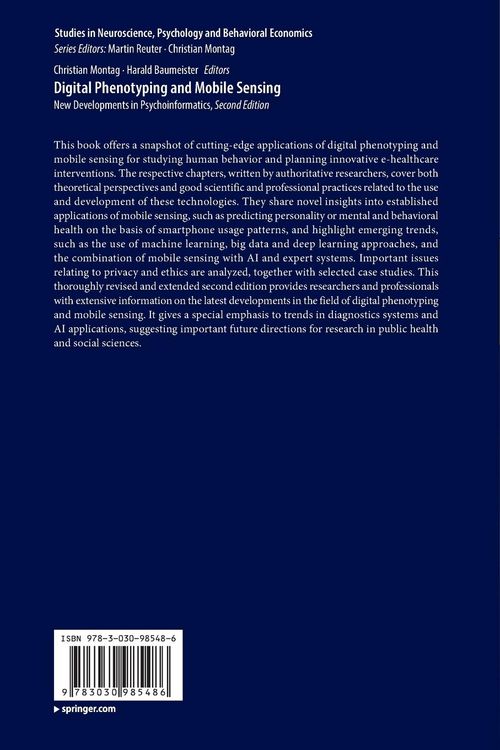 Produktbild: Digital Phenotyping and Mobile Sensing