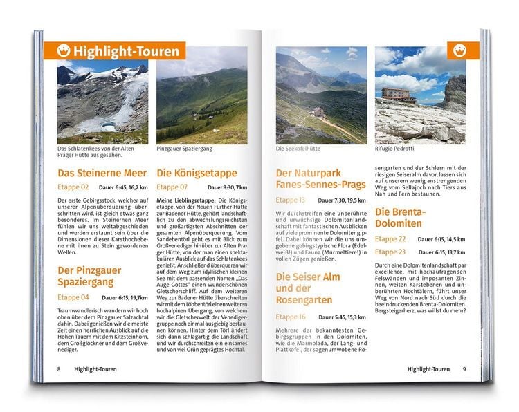 Produktbild: KOMPASS Wanderf&uuml;hrer Die Alpen&uuml;berquerung vom K&ouml;nigssee zum Gardasee, 26 Etappen mit Extra-Tourenkarte