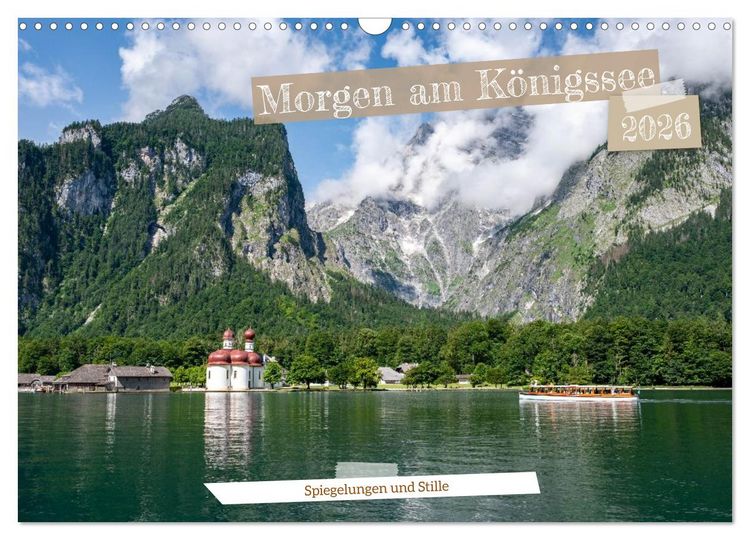 Produktbild: Morgen am K&ouml;nigssee - Spiegelungen und Stille (Wandkalender 2026 DIN A3 quer), CALVENDO Monatskalender