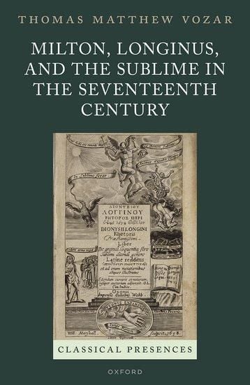 Produktbild: Milton, Longinus, and the Sublime in the Seventeenth Century