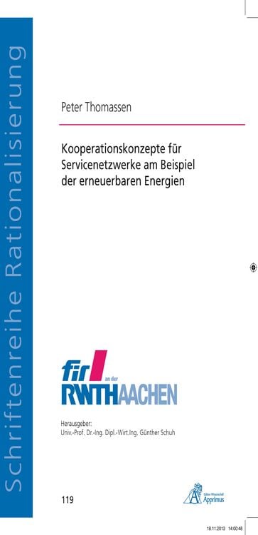 Produktbild: Kooperationskonzepte f&uuml;r Servicenetzwerke am Beispiel der erneuerbaren Energien