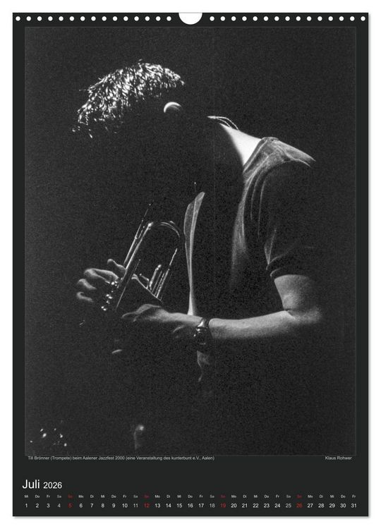 Produktbild: Jazz Moments (Wandkalender 2026 DIN A3 hoch), CALVENDO Monatskalender