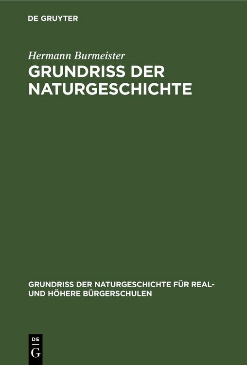 Produktbild: Grundriss der Naturgeschichte