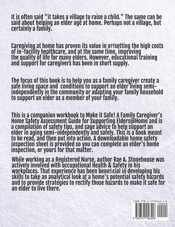 Produktbild: MAKE IT SAFE! A FAMILY CAREGIVERS HOME SAFETY ASSESSMENT GUIDE FOR SUPPORTING ELDERS@HOME - Companion Workbook