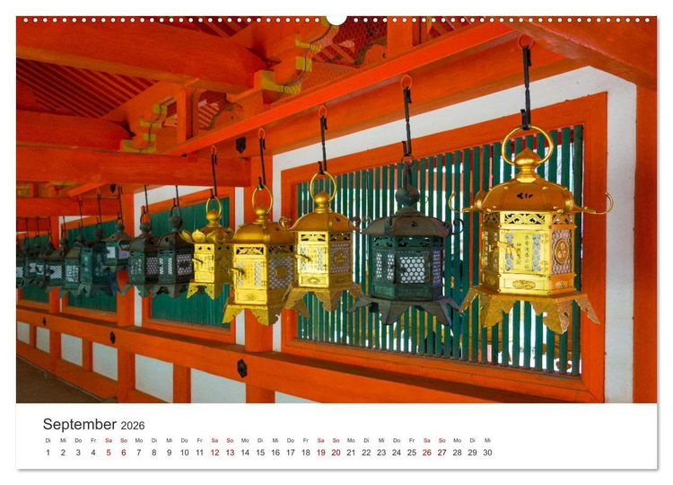 Produktbild: Tempel in Japan (Wandkalender 2026 DIN A2 quer), CALVENDO Monatskalender