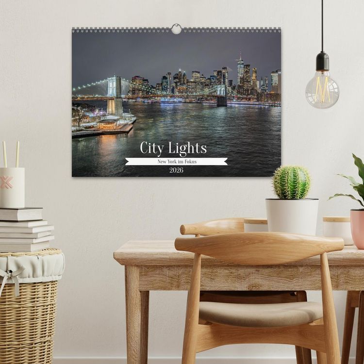 Produktbild: City Lights &ndash; New York im Fokus (Wandkalender 2026 DIN A3 quer), CALVENDO Monatskalender