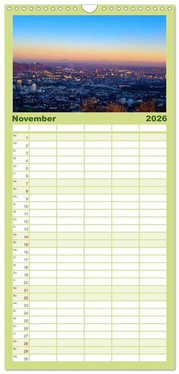 Produktbild: Familienplaner 2026 - &Ouml;sterreichs Donau mit 5 Spalten (Wandkalender, 21 x 45 cm) CALVENDO
