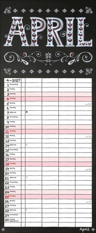 Produktbild: Tafel Timer 2027