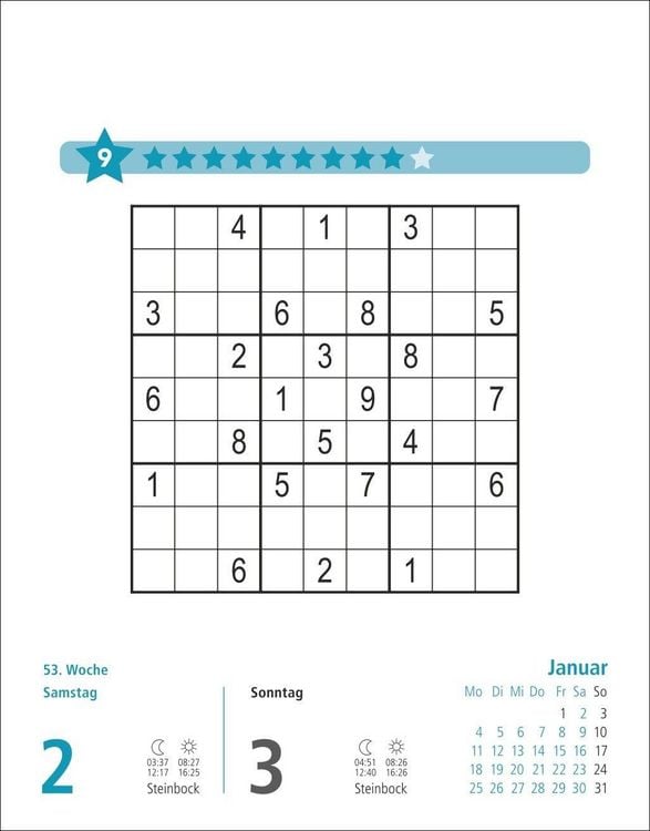 Produktbild: Stefan Heine Sudoku schwierig bis extrem Tagesabrei&szlig;kalender 2027