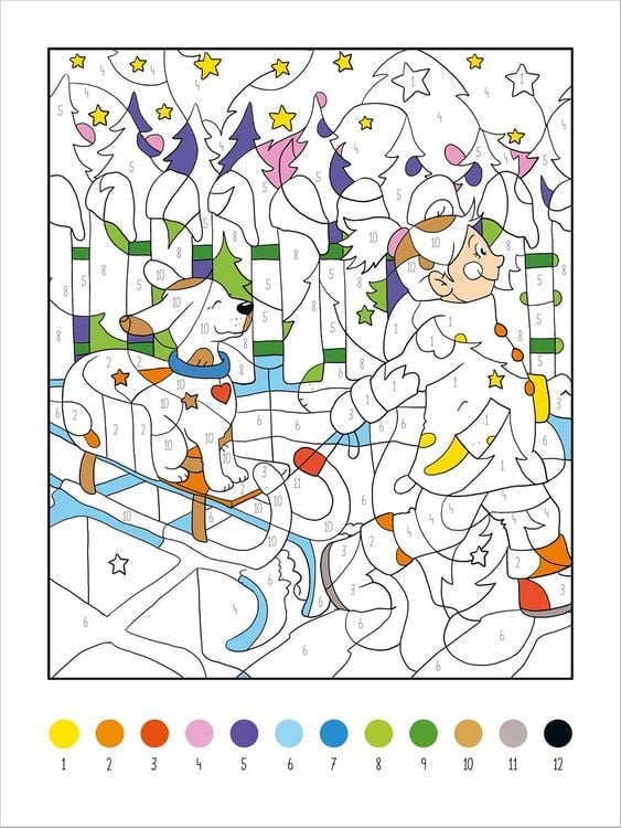 Produktbild: Mein dickes Malen-nach-Zahlen-Buch &ndash; Im Winter