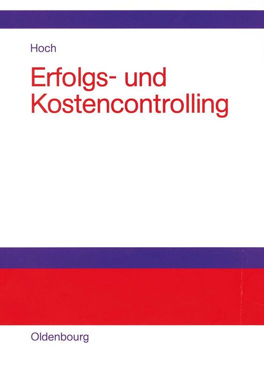 Produktbild: Erfolgs- und Kostencontrolling