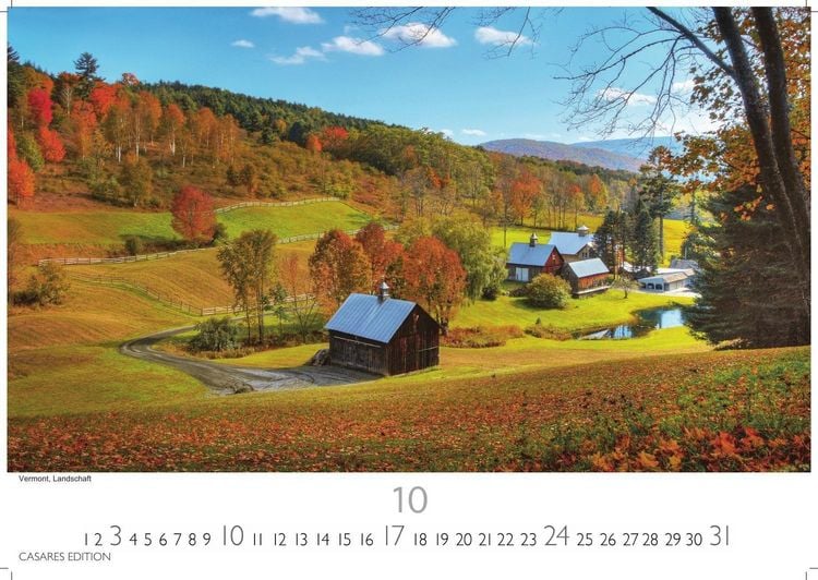 Produktbild: New England Kalender 2027 &ndash; Wandkalender | Fotokalender Nordamerika 35x50cm | mit 12 gro&szlig;formatigen Bildern dieser Region in Spitzenqualit&auml;t.