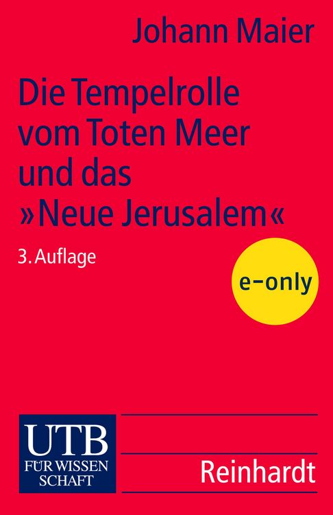 Produktbild: Die Tempelrolle vom Toten Meer und das "Neue Jerusalem"